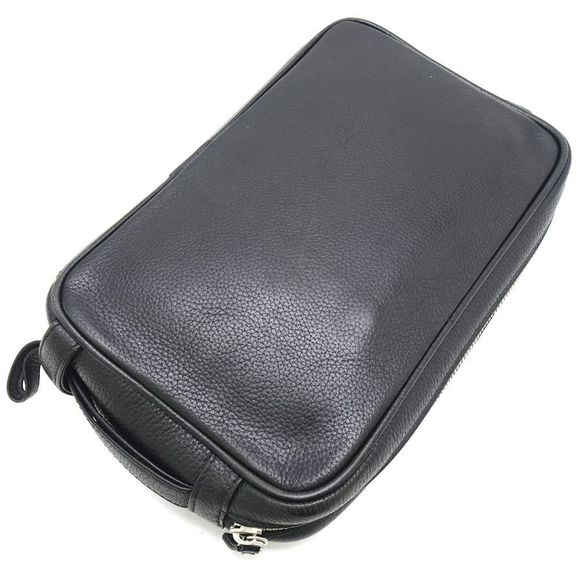 Burberry Shoulder Bag Clutch Leather Black - Picture 3 of 8